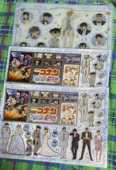 ハロウィンの花嫁　名探偵コナン　シール　クリアファイル　新一　蘭　安室透