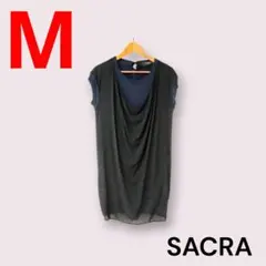 SACRA サクラ　異素材　ドッキングワンピース　ワンピース　ティアード　38のサムネイル