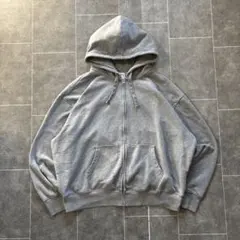 OLD NAVY 無地 ジップパーカー グレー XXL ビッグサイズ 古着