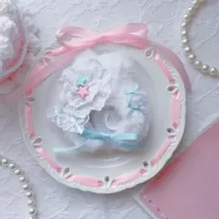 にじぱぺっと 10cmぬい服 もふもふうさぎの被り物