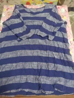 ストライプ 五分袖 チュニック