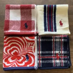 ラルフローレンハンドタオル 4枚セット Iセット