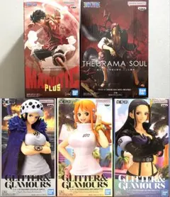 【新品未開封】ワンピース フィギュア ルフィ&シャンクス&ナミ&ロビン&ロー