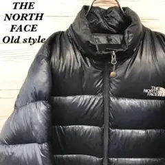 《希少》ザ ノースフェイス☆ダウンジャケット L 刺繍ロゴ ネイビー D204
