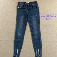 クラシカルエルフ＊裾フリンジ美脚デニム＊size26