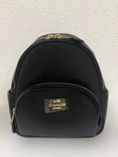 極美品 コーチ CT811 レザー リュック バックパック 黒 シルバー金具
