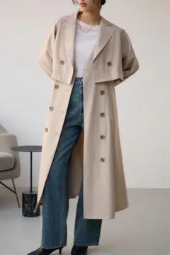 ベージュ トレンチコート・ジャケット・ドレスコート 2点セット