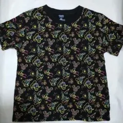 香港 ディズニー Tシャツ BELIEVE IN MAGIC 花火 ブラック