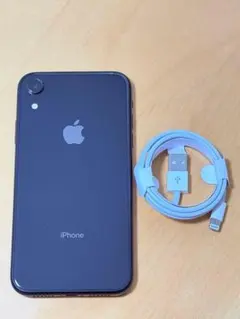 バッテリー100% iPhone XR ブラック 64GB SIMフリー