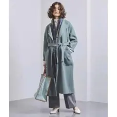 【美品】UNITED ARROWS UGCB ダブルフェイスノーカラーコート