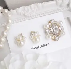 セレモニーパールSet✨【ピアス＆ブローチ】　お得なセット　セレモニー　式典