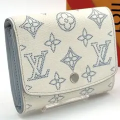 【限定/極美品】ルイヴィトン マヒナ イリス コンパクト ホワイト 二つ折り財布