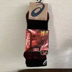 asics 高耐久ソックス 2ペア 24-26cm