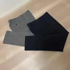 ユニクロ 感動パンツ ウエスト85㎝ レングス78㎝ グレー&ブラック　2本