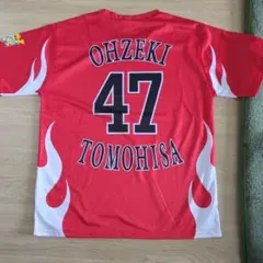 福岡ソフトバンクホークス カチドキレッドTシャツ　47大関友久