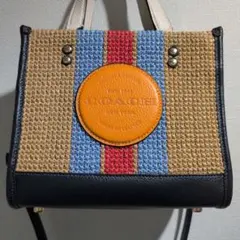 COACH❤️コーチ デンプシー キャリーオール ストロー かごバッグ2WAYのサムネイル