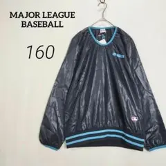 c5024【MLB】新品タグ付 長袖 野球ウエア練習着 160 紺 ロサンゼルス