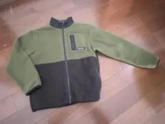 フリースジャケット サイズ150 オリーブグリーン/ブラウン