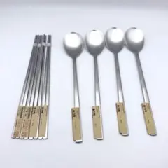 【新品】韓国限定 無印良品 スプーン お箸 4名分セット スッカラ チョッカラのサムネイル