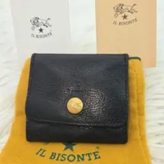 [良品] IL BISONTE イルビゾンテ　レザーコインケース　ブラック