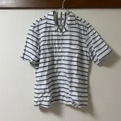 コムデギャルソン 11SS カットソースリーブ切替 バイカラー半袖シャツ 