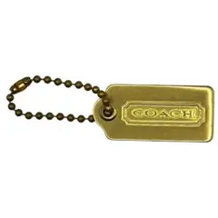 coach bagcharm hangtag gold logoplate