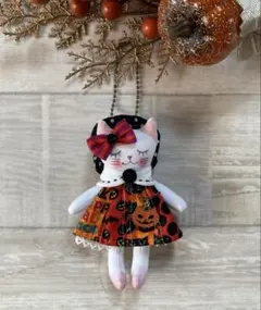 カントリードール　ハロウィンネコちゃん　ドールチャーム