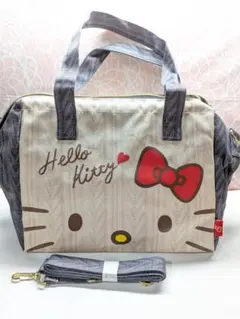 ハローキティ ボストンバッグ ショルダーストラップ付き