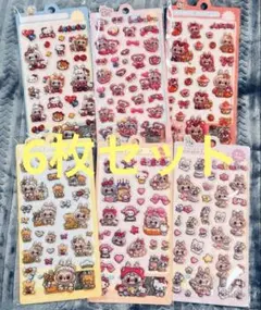 labubu ボンボンドロップシール 6枚セット シール