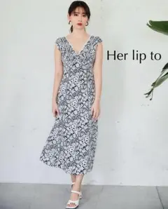 【美品】Herlipto Lace Trimmed Floral Dress