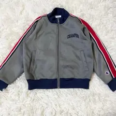 【a3538】チャンピオン 美品 ジップパーカー グレー 110 保育園着