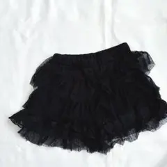 フリル付きブラックハーフパンツ 130サイズ