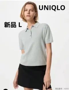 UNIQLO グレー 半袖ポロシャツ Lサイズ 新品