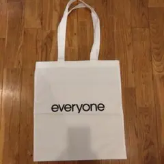 everyone トートバッグ ホワイト　美品　ショッパー