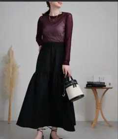ティアードスカート ロングスカート