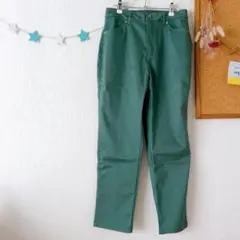 カラーパンツ　ミントグリーン　L