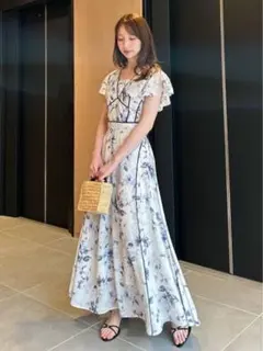 新品 FRAY I.D フラワープリントカシュクールワンピース／接触冷感