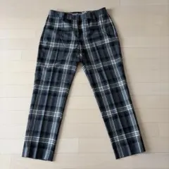 theory luxe チェック柄 スラックス グレー系