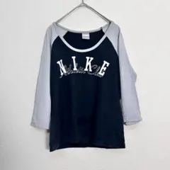 NIKE　ラグランシャツ　黒×グレー　サイズL　HR2336