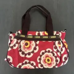 レスポートサック　花柄ナイロン製ハンドバッグ　ショルダー