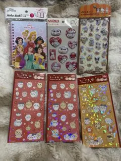 シール帳　シール　6点セット　サンリオ　プリンセス　ちいかわ　ベイマックス