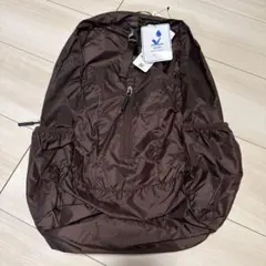 新品未使用 ポケッタブル縦ファスナーバックパック ブラウン coca