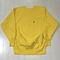 90s USA製 チャンピオン リバースウィーブ イエロー 黄色 無地 XL