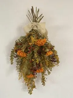 ミモザのドライフラワースワッグ　壁飾り　ナチュラルブーケ