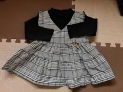 プティマイン　長袖チュニックワンピース　チェック柄　90サイズ