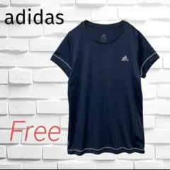 adidasTシャツ ネイビー 半袖 A924