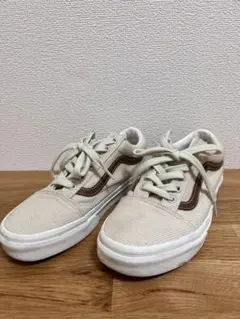 バンズ　ベージュ キャンバス スニーカー　vans