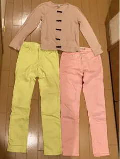 3点ザラZARAkidsカーディガン140GAPスキニー140YANUKヤヌーク