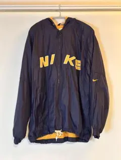 【希少EEC製】90s NIKE ビッグロゴ ナイロンジャケット L 銀タグ