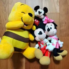 ディズニー　ぬいぐるみセット　プーさん　ミッキー　ミニー　新品未使用　タグ付き